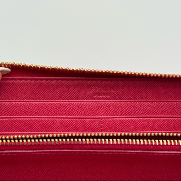 (SOLD) Prada Saffiano Leather Pink Bow Tie Wallet - Picture 16 of 16